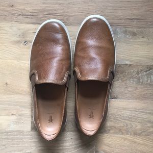 Frye Dylan slip on leather loafers in cognac | 7
